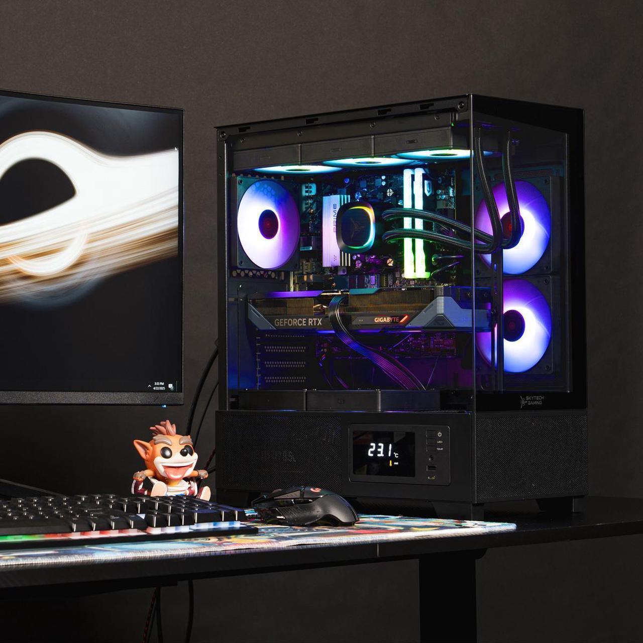 Alt view image 6 of 7 - Skytech Azure 3 Plus Gaming PC Desktop, Ryzen 9 9900X3D 4.4 GHz (5.5GHz Turbo), NVIDIA RTX 5070 Ti 16GB, 1TB Gen4 NVMe SSD, 64GB DDR5 RAM 5600 RGB, 850W GOLD ATX 3 PSU, 360mm ARGB AIO , Wi-Fi, Win 11
