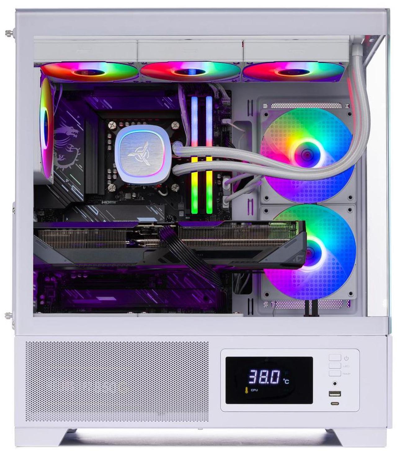 Alt view image 4 of 7 - Skytech Azure 3 Plus Gaming PC Desktop, Intel i7 14700F 2.1 GHz (5.3GHz Turbo), NVIDIA RTX 5070 Ti 16GB, 1TB Gen4 NVMe SSD, 64GB DDR5 RAM 5600 RGB, 850W GOLD ATX 3 PSU, 360mm ARGB AIO , Wi-Fi, Win 11