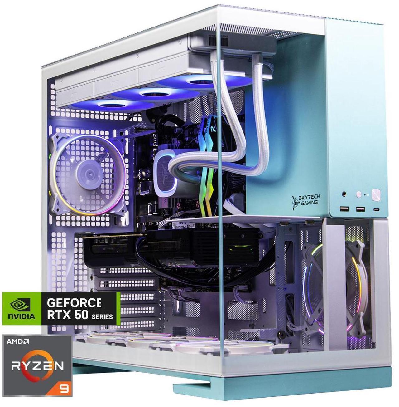 Main image of Skytech  Gaming PC Desktop, Ryzen 9 9900X3D 4.4 GHz (5.5GHz Turbo), NVIDIA RTX 5080 16GB, 2TB Gen4 NVMe SSD, 32GB DDR5 RAM 5200 RGB, 850W GOLD ATX 3 PSU, 360mm ARGB AIO , Wi-Fi, Win 11