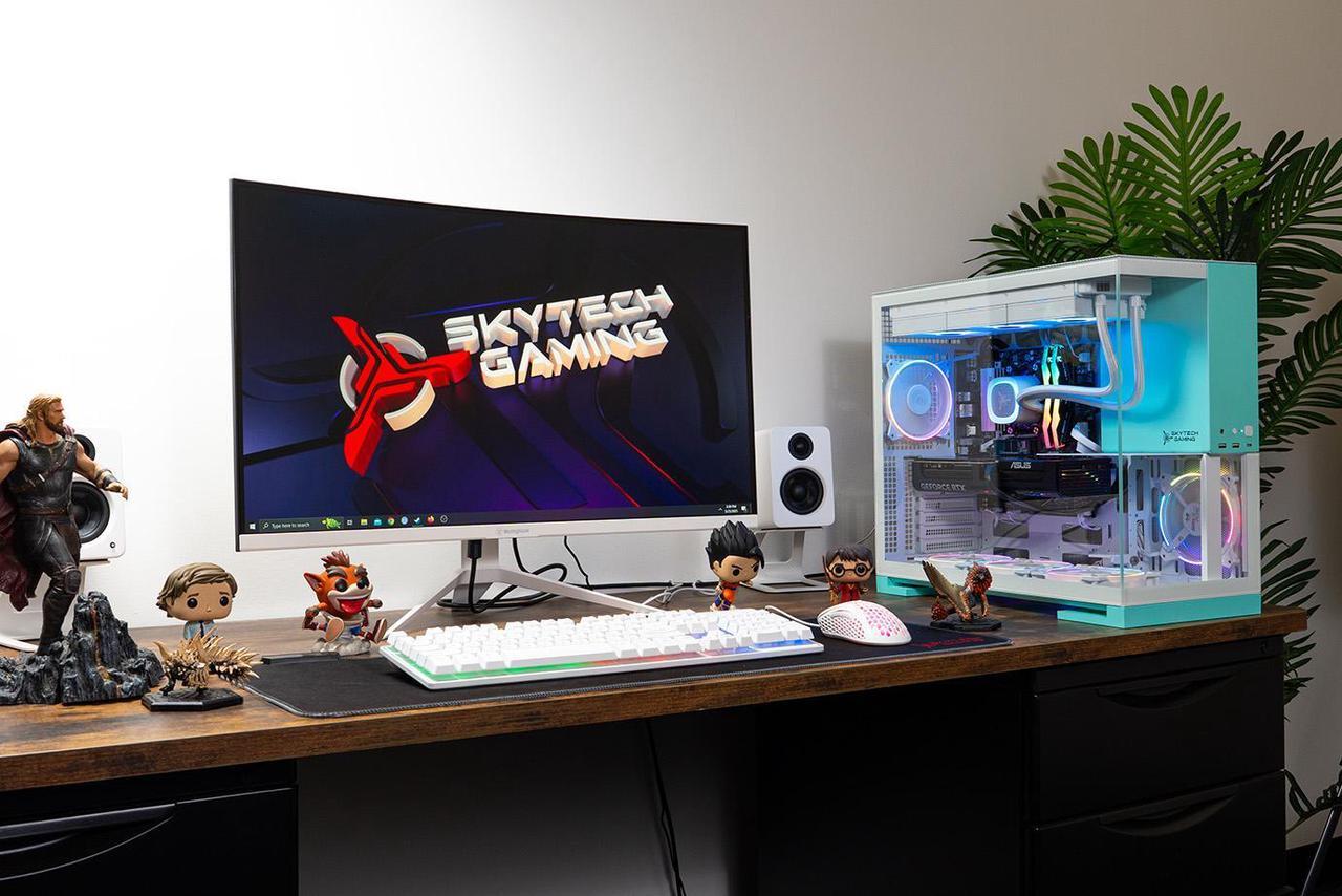 Alt view image 5 of 6 - Skytech Aqua Gaming PC Desktop, Ryzen 7 7800X3D 4.2 GHz (5GHz Turbo), AMD RX 9070 XT 16GB, 1TB Gen4 NVMe SSD, 32GB DDR5 6000, 850W GOLD ATX 3 PSU, 360mm ARGB AIO , Wi-Fi, Win 11,GEOMETRICFUTURE M5