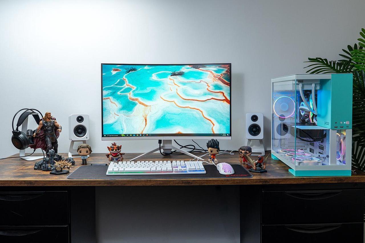 Alt view image 6 of 6 - Skytech Aqua Gaming PC Desktop, Ryzen 7 7800X3D 4.2 GHz (5GHz Turbo), AMD RX 9070 XT 16GB, 1TB Gen4 NVMe SSD, 32GB DDR5 6000, 850W GOLD ATX 3 PSU, 360mm ARGB AIO , Wi-Fi, Win 11,GEOMETRICFUTURE M5