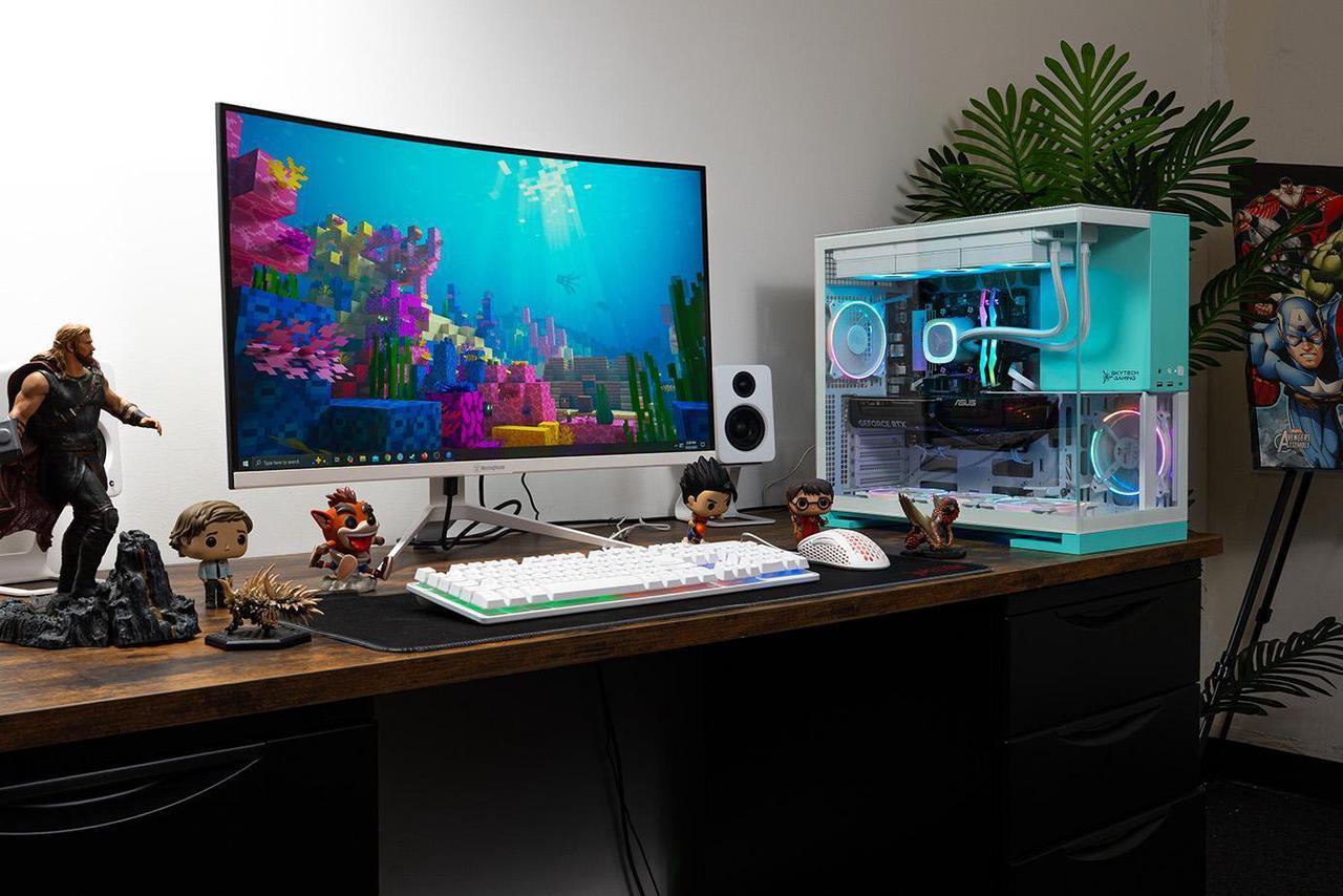 Alt view image 5 of 7 - Skytech Aqua Gaming PC Desktop, Ryzen 7 9700X 3.8 GHz (5.5GHz Turbo), AMD RX 9070 XT 16GB, 2TB Gen4 NVMe SSD, 32GB DDR5 6000 RGB, 850W GOLD ATX 3 PSU, 360mm ARGB AIO , Wi-Fi, Win 11,GEOMETRICFUTURE M5