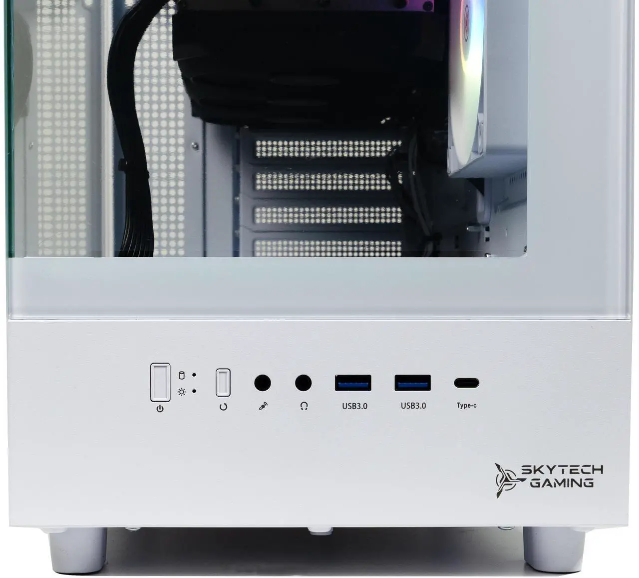 Alt view image 7 of 7 - Skytech Azure Gaming PC Desktop, Ryzen 5 7600 3.8 GHz (5.1GHz Turbo), NVIDIA RTX 5060 8GB, 1TB NVMe SSD, 32GB DDR5 RAM 5200 RGB, 650W GOLD PSU, Wi-Fi, Win 11,Montech XR
