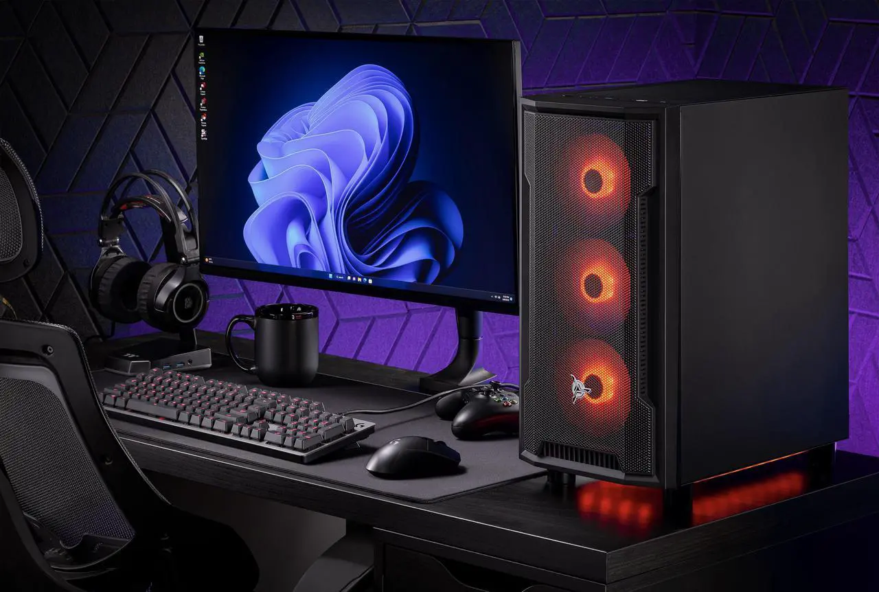 Alt view image 7 of 7 - Skytech Shadow Gaming PC Desktop, Ryzen 7 7700 3.8 GHz (5.3GHz Turbo), AMD RX 9060 XT 16GB, 1TB Gen4 NVMe SSD, 32GB DDR5 RAM 5200 RGB, 650W GOLD PSU, Wi-Fi, Win 11