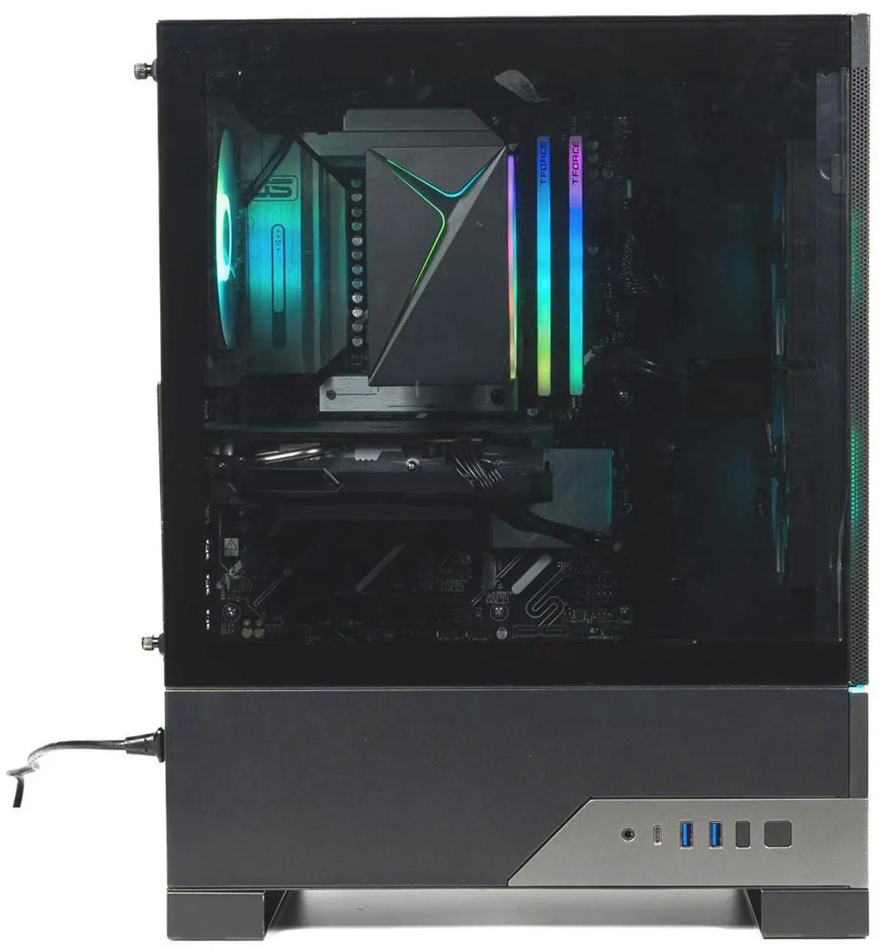 Alt view image 5 of 7 - Skytech Gaming Nebula 2 Desktop PC, Ryzen 5 9600X 3.9 Ghz (5.4GHz Turbo), AMD RX 9060 XT 8GB, 1TB Gen4 NVMe SSD, 16GB DDR5 RAM 6000, 650W GOLD PSU, Wi-Fi, Win 11