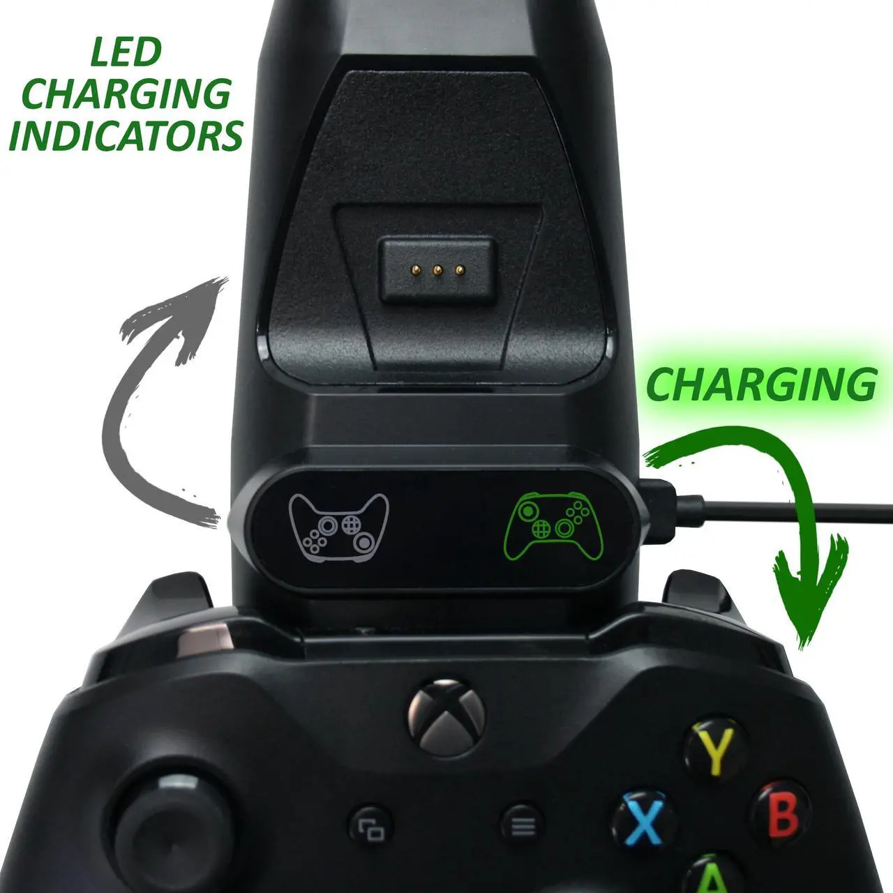 Alt view image 4 of 5 - Banshee Controller Charger Station with 2 Pack of 1200mAh Rechargeable Batteries for Xbox Series X, Xbox-one, Xbox-one S/X, Xbox Elite Controller, Charging Dock with 4 Pack of Covers