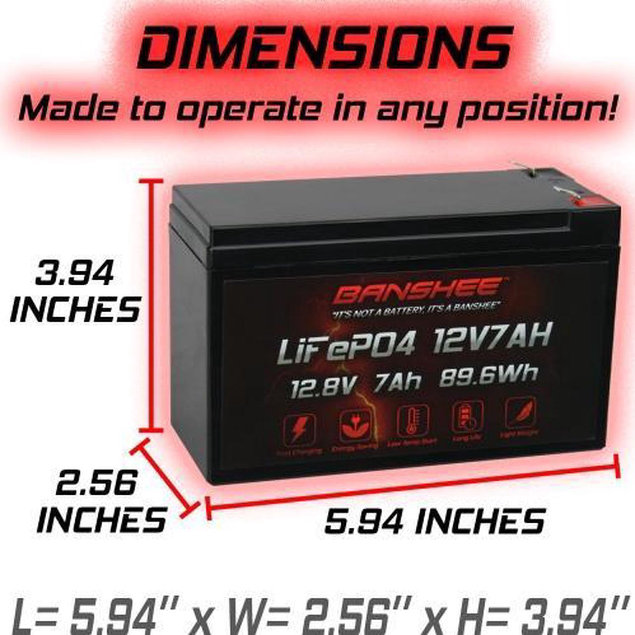 Alt view image 5 of 7 - 12V 7AH Lithium Replacement Battery for Razor Sport Mod MX350