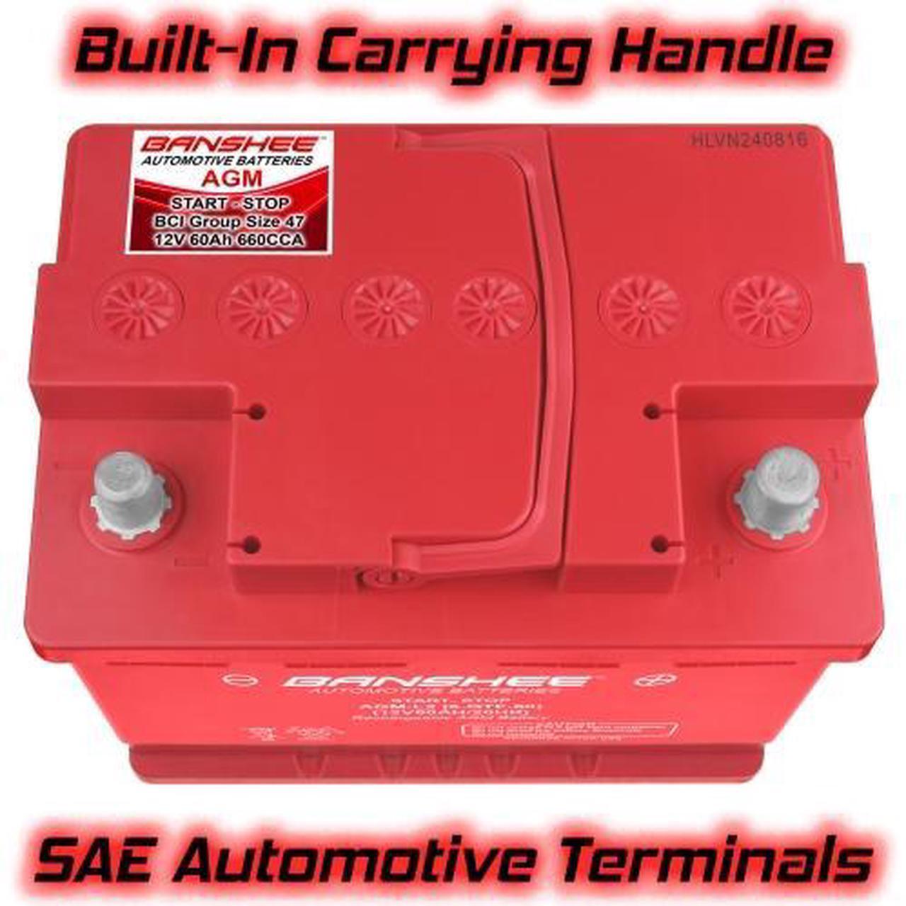 Alt view image 5 of 6 - Group 47 Automotive Starting AGM 12 Volt Battery