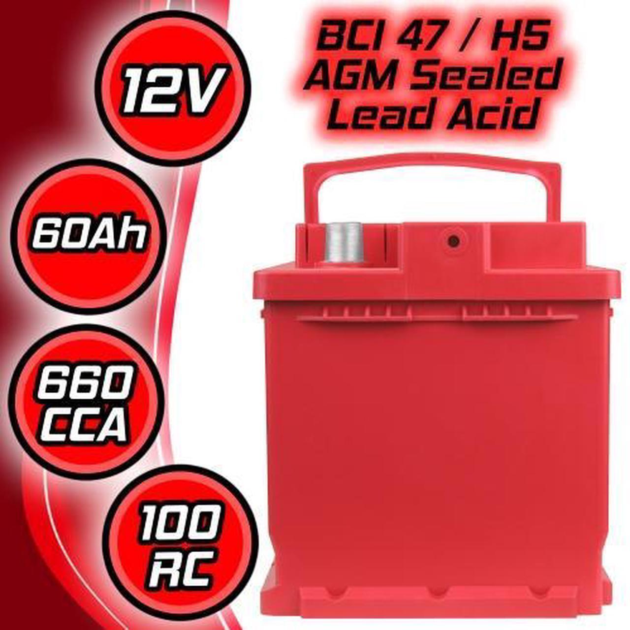 Alt view image 3 of 6 - Group 47 Automotive Starting AGM 12 Volt Battery