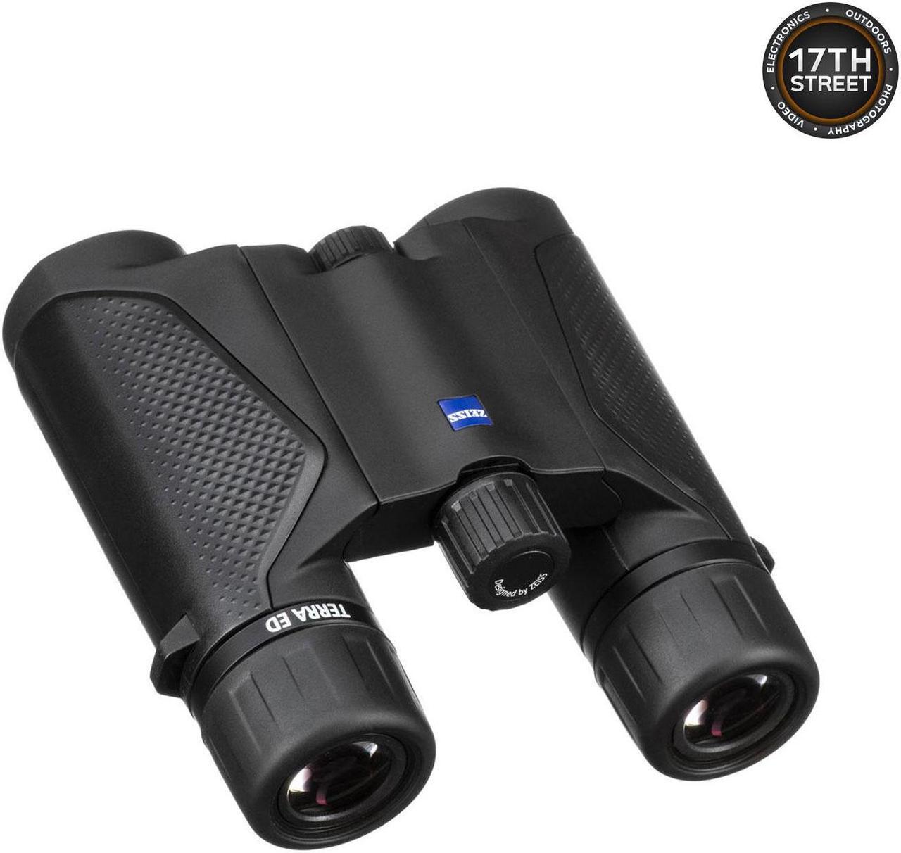 Alt view image 6 of 6 - Zeiss 8x25 Terra ED Pocket Binoculars For Bird Watching (Black) with Waith Binocular Comfort Carrying Harness Strap, Adjustable Camo Baseball Hat and Waith Microfiber Lens Cleaning Cloth (Bundle Set)