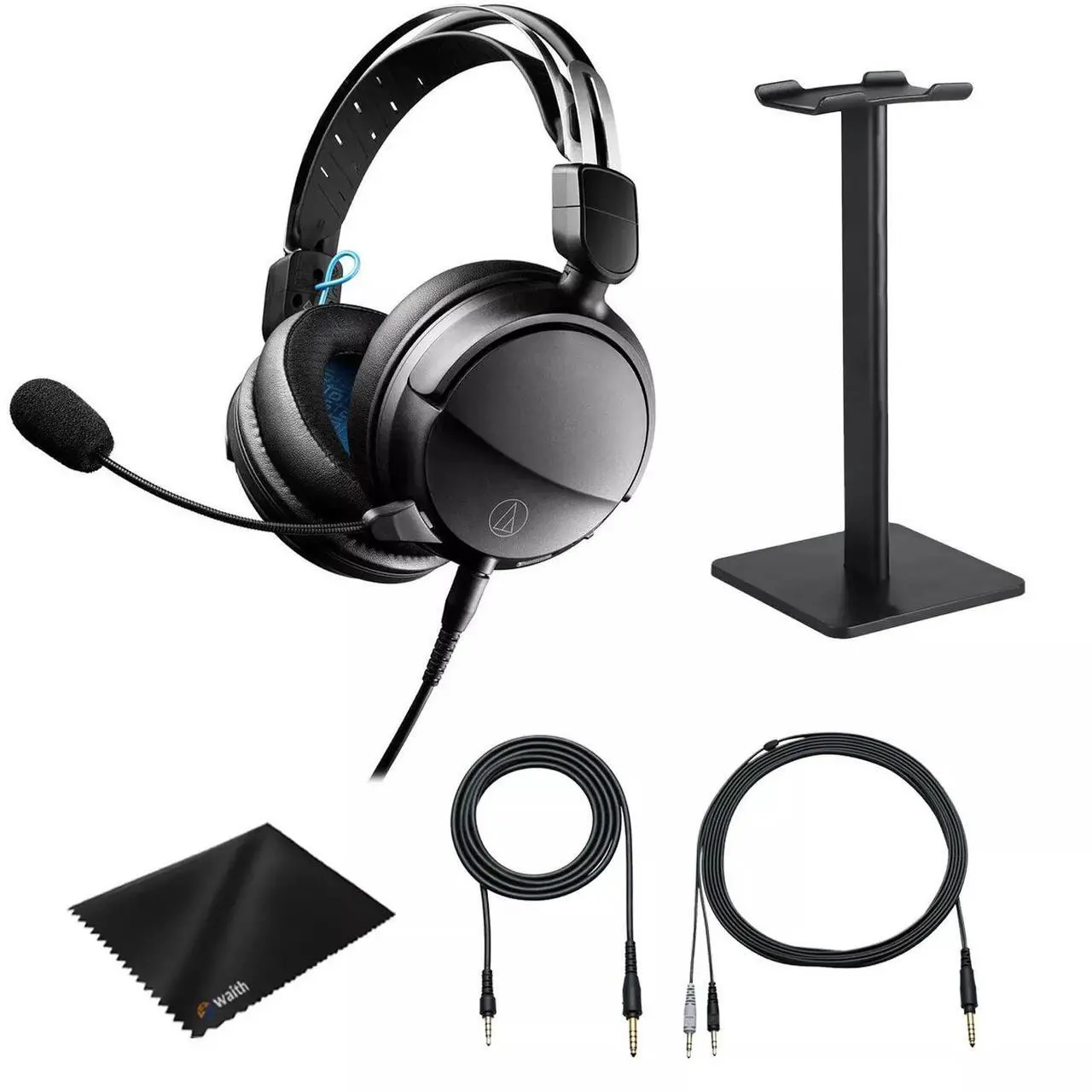 Main image of Audio-Technica ATH-GL3 Hi-Fi Closed-Back Gaming Headset (Black) + Headset Stand