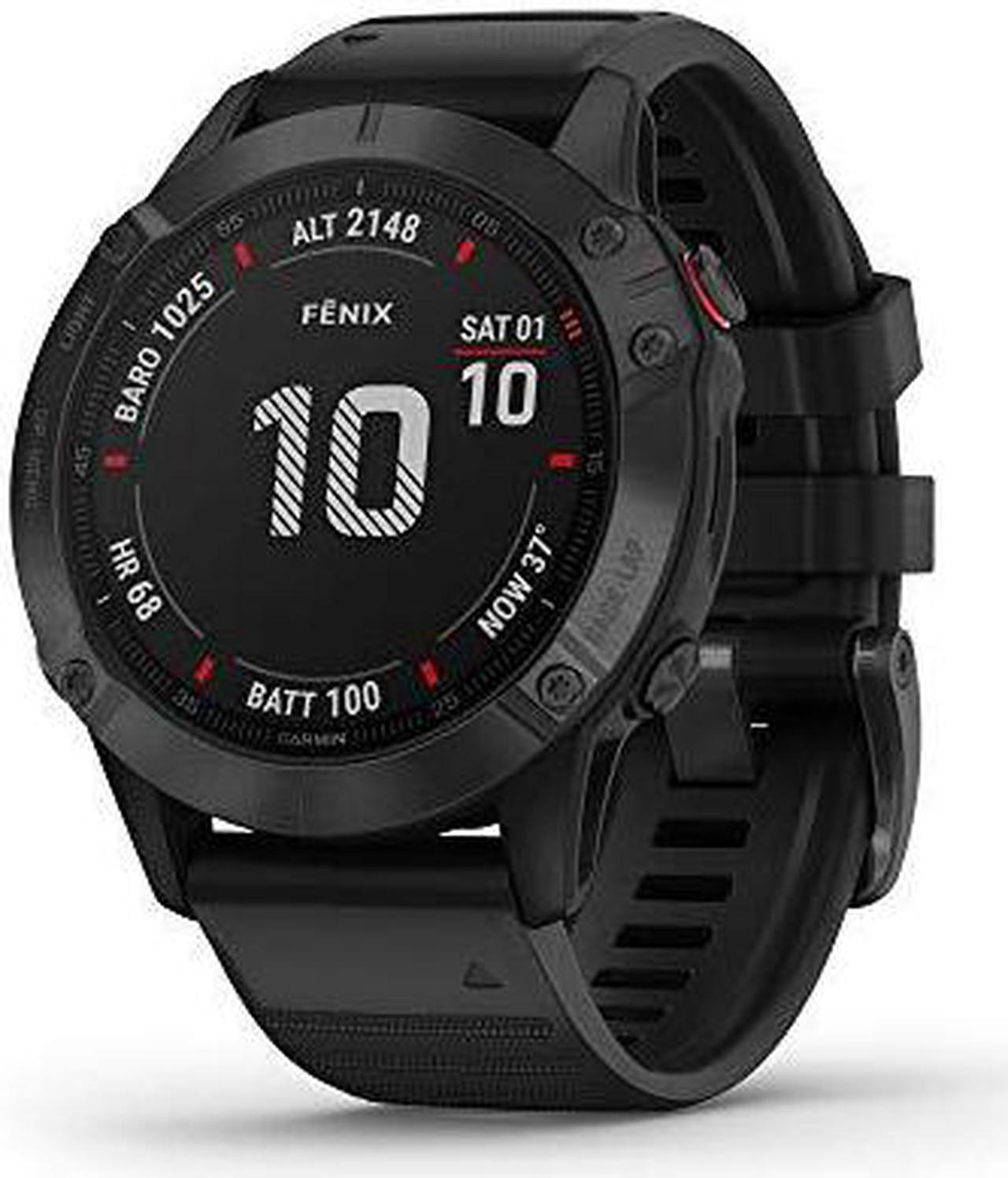 Main image of Garmin Fenix 6 Pro, Premium Multisport GPS Watch, -Black with Black Band - (010-02158-01)