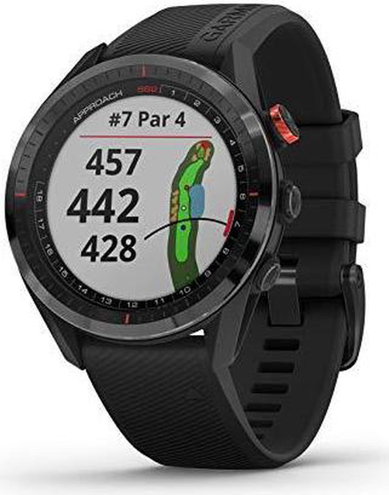 Main image of Garmin Approach S62, Premium Golf GPS Watch,  Black Ceramic Bezel/Black Silicone Band  (010-02200-00)