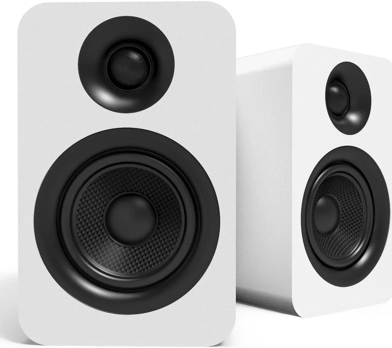 Main image of Kanto YUP4W Passive Bookshelf Speakers with 1" Silk Dome Tweeter and 4" Kevlar Woofer - External Amplifier/Receiver Required - Pair (White)