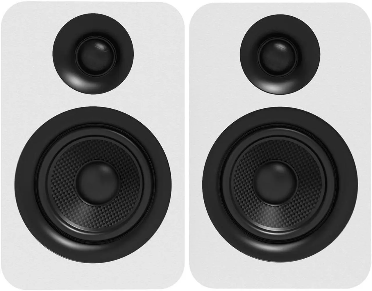 Alt view image 2 of 6 - Kanto YUP4W Passive Bookshelf Speakers with 1" Silk Dome Tweeter and 4" Kevlar Woofer - External Amplifier/Receiver Required - Pair (White)
