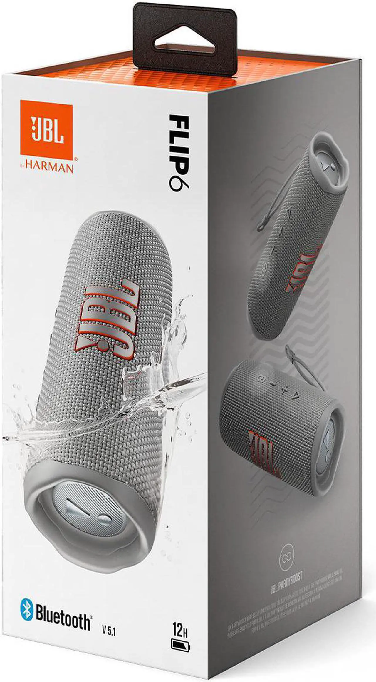 Alt view image 6 of 15 - JBL Flip 6 Gray Portable Bluetooth Speaker