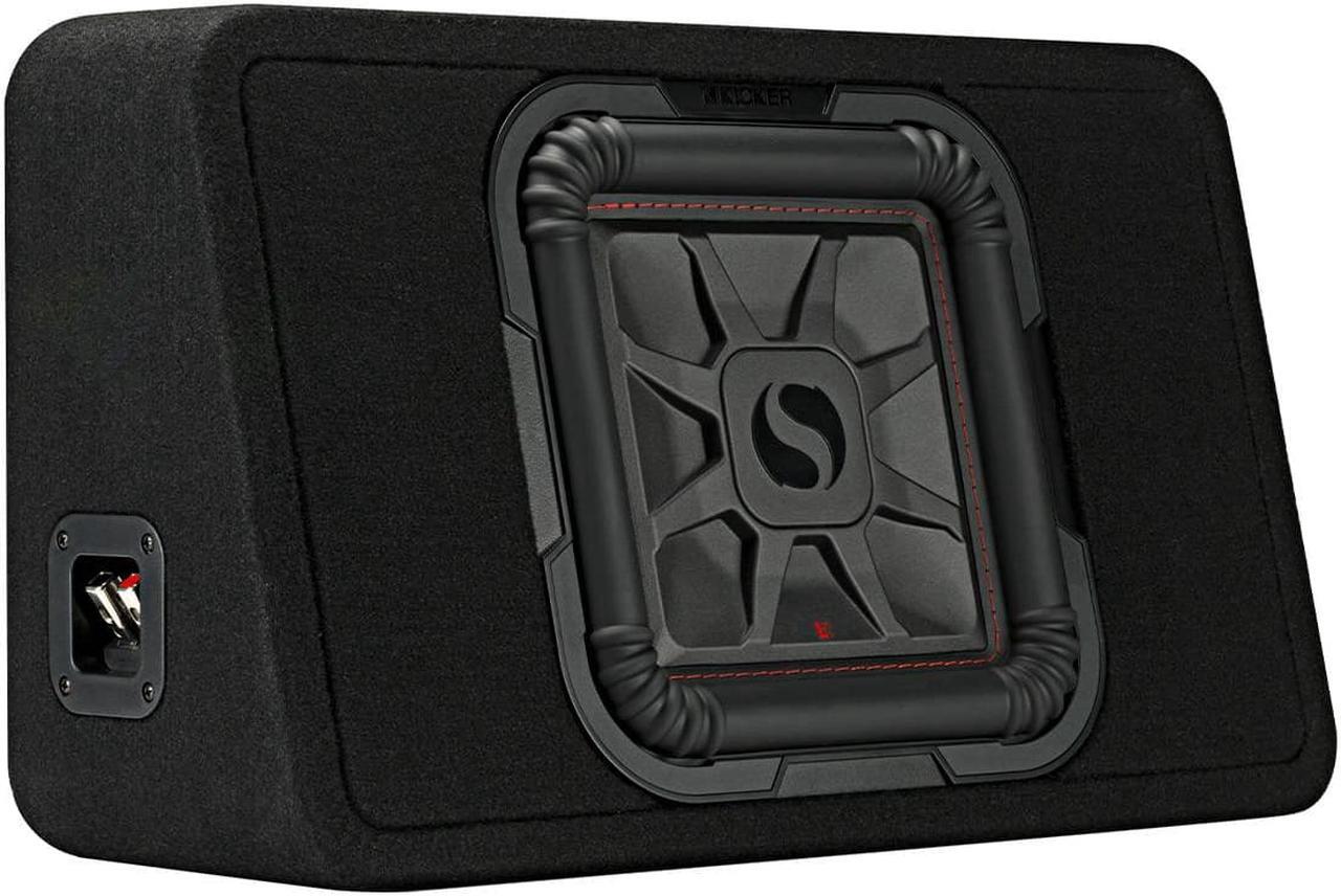 Alt view image 10 of 15 - kicker 46tl7t102 10 inch 2 ohm 500 watt rms power and 1000 watts peak power single car audio thin profile subwoofer enclosure, black