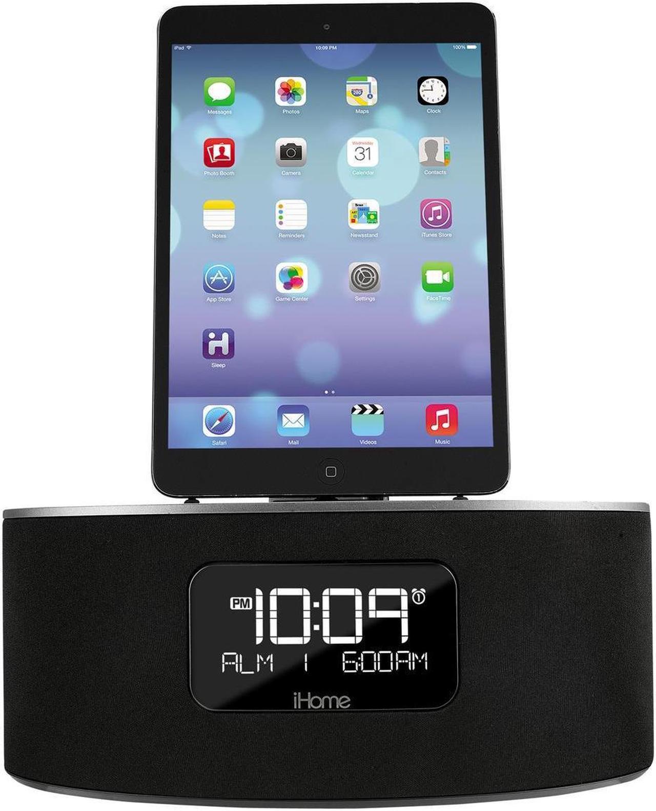 Alt view image 3 of 15 - iHome iDL46 Stereo Dual Alarm Clock Radio for iPad, iPhone&  iPod, Gray
