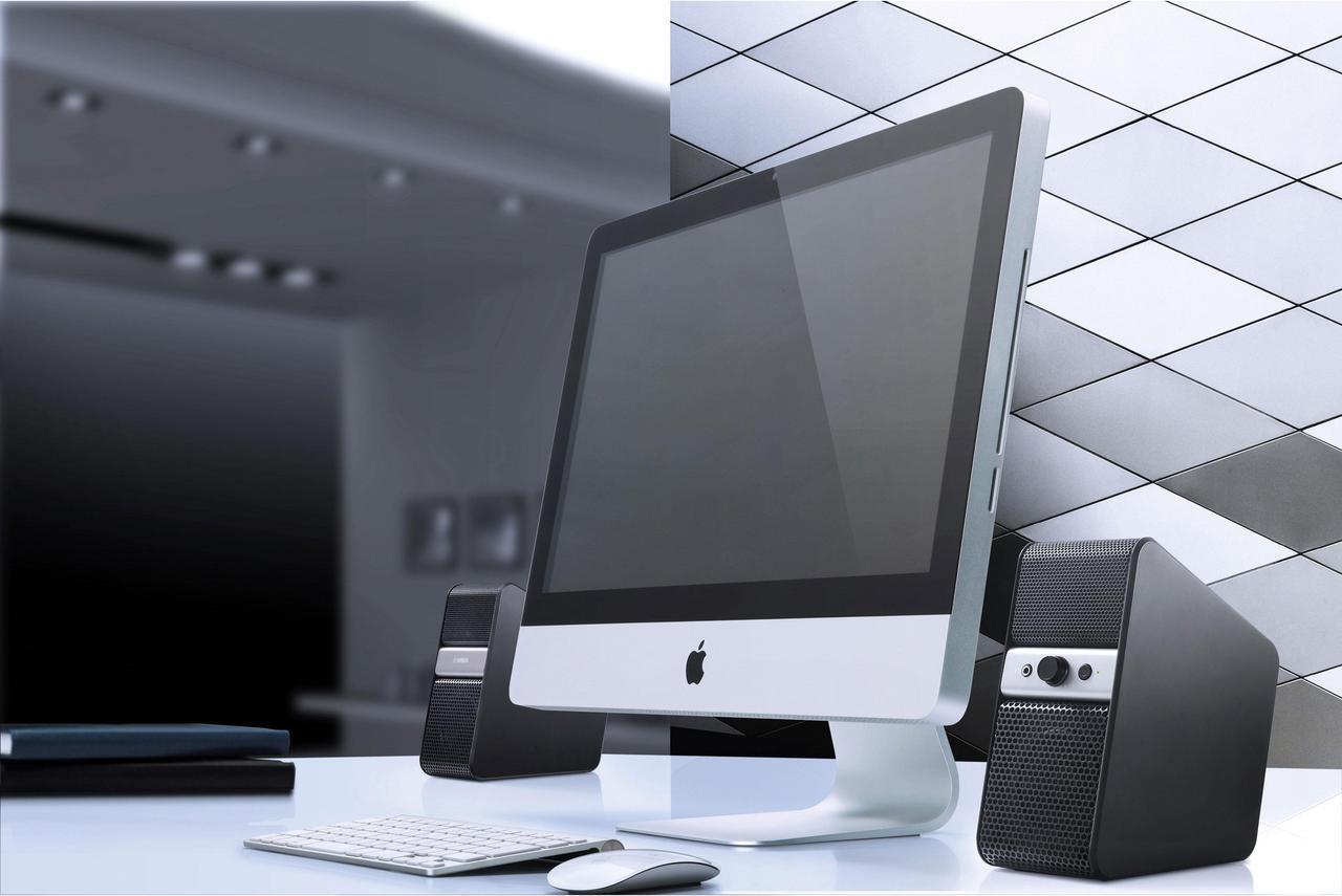 Alt view image 2 of 10 - Yamaha NX-B55 Premium Computer Speakers With Bluetooth (Titan)