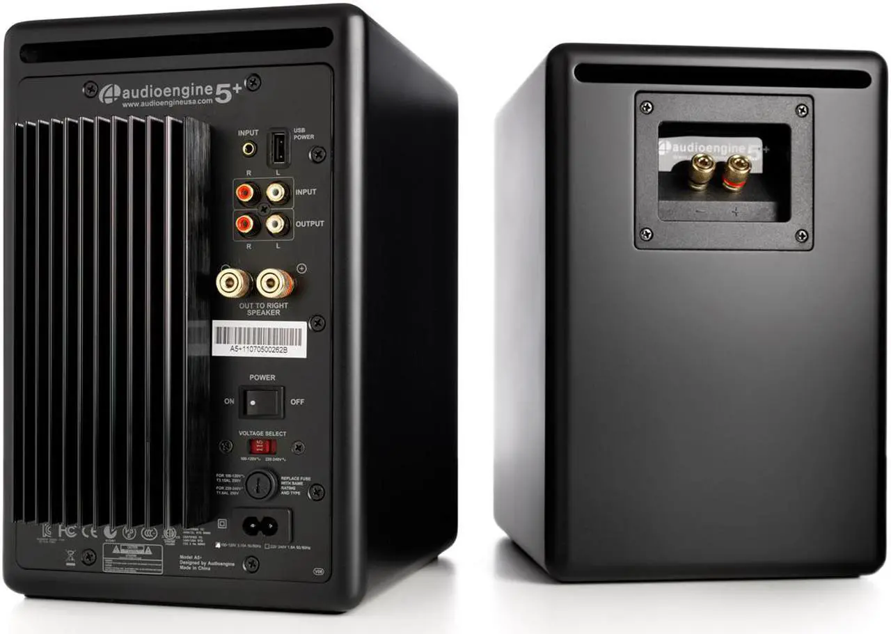 Alt view image 2 of 5 - Audioengine A5+ Classic Powered Bookshelf Speakers - Pair (Black)
