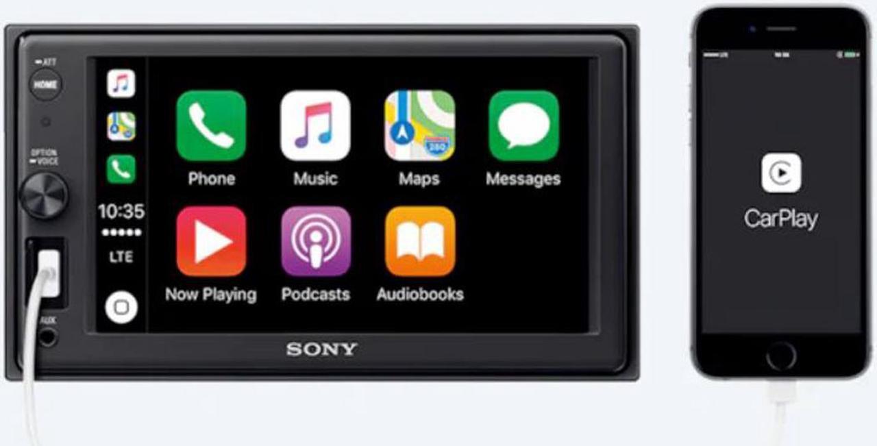Alt view image 3 of 20 - Sony XAV-AX1000 6.2" Apple CarPlay Media Receiver with Bluetooth