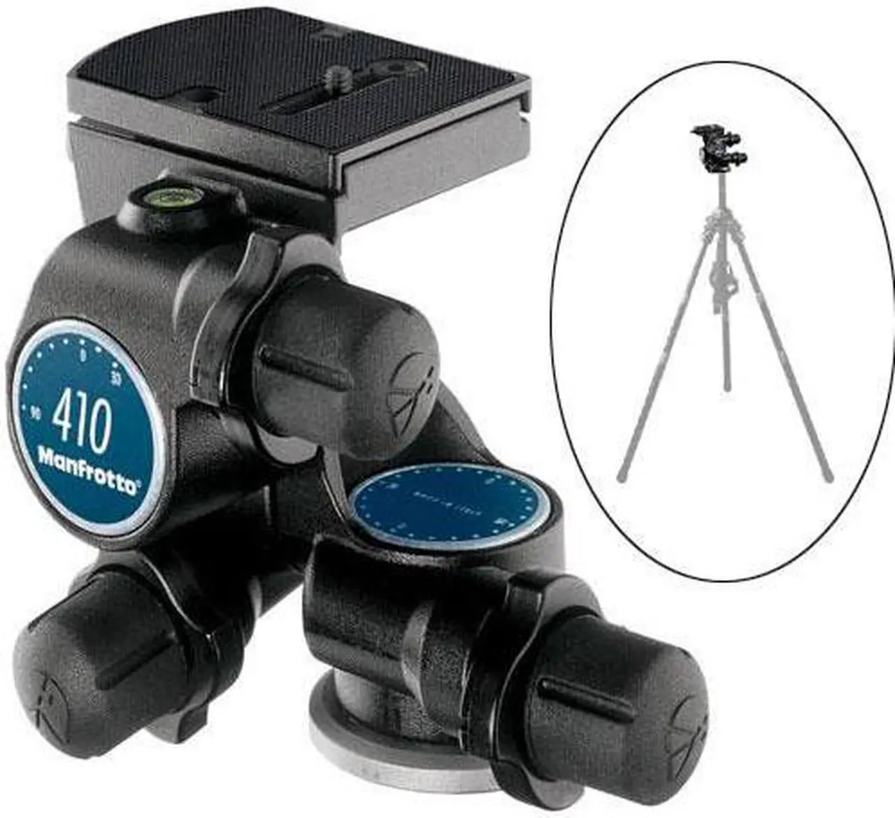 Alt view image 4 of 20 - Manfrotto 410 Junior Geared Head w/RC4 Plate 410