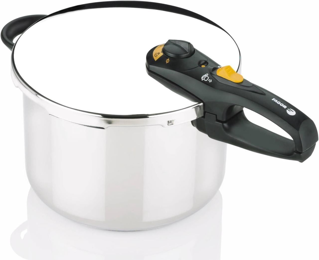 Alt view image 7 of 9 - Fagor Duo Stainless Steel 8 Quart Pressure Cooker 918060787