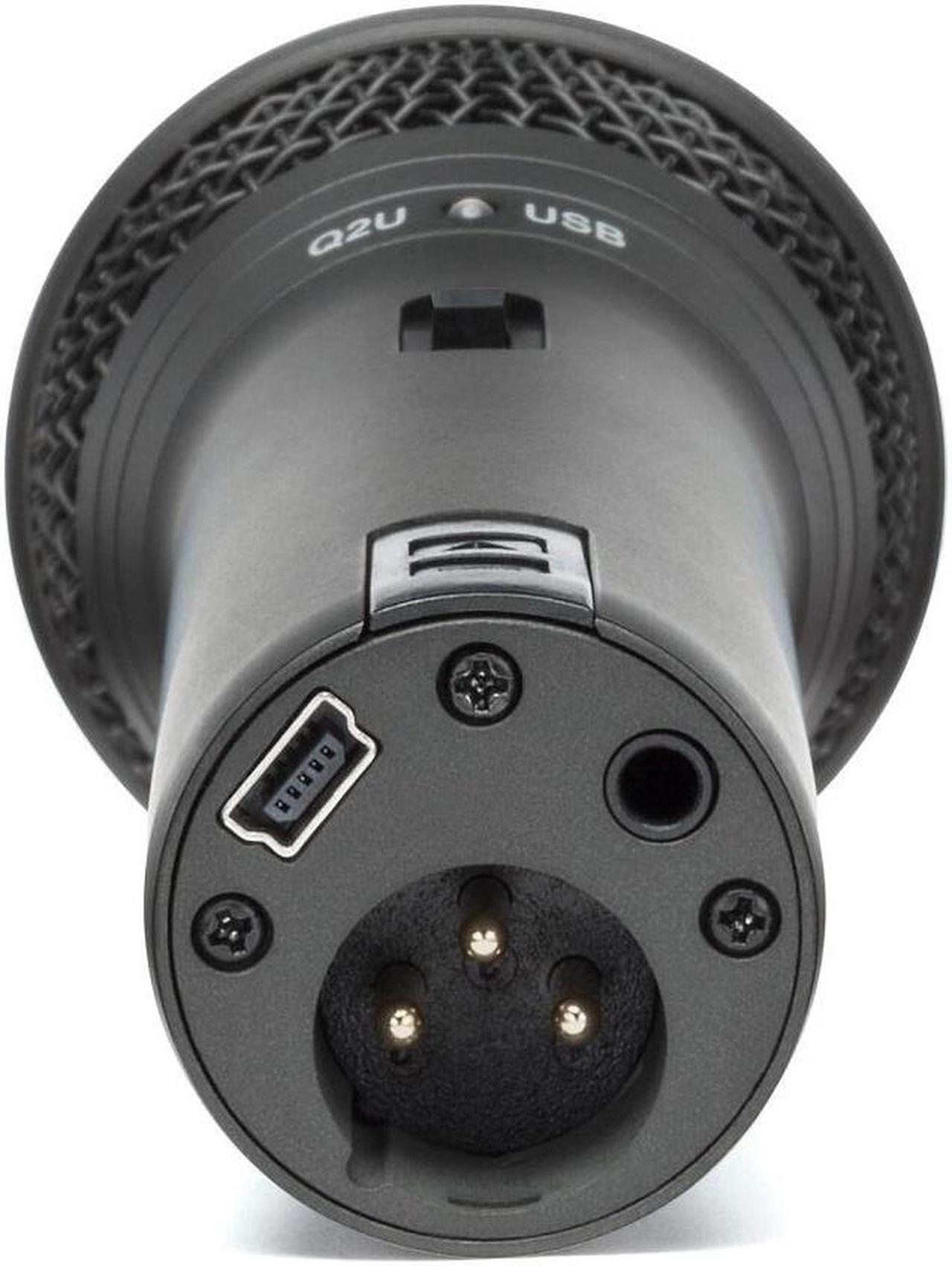 Alt view image 6 of 9 - Samson Q2U Handheld Dynamic USB Microphone Recording and Podcasting Pack (Black)