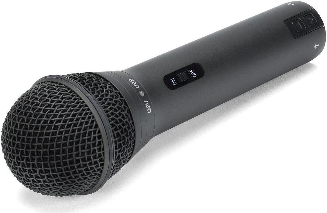 Alt view image 2 of 9 - Samson Q2U Handheld Dynamic USB Microphone Recording and Podcasting Pack (Black)
