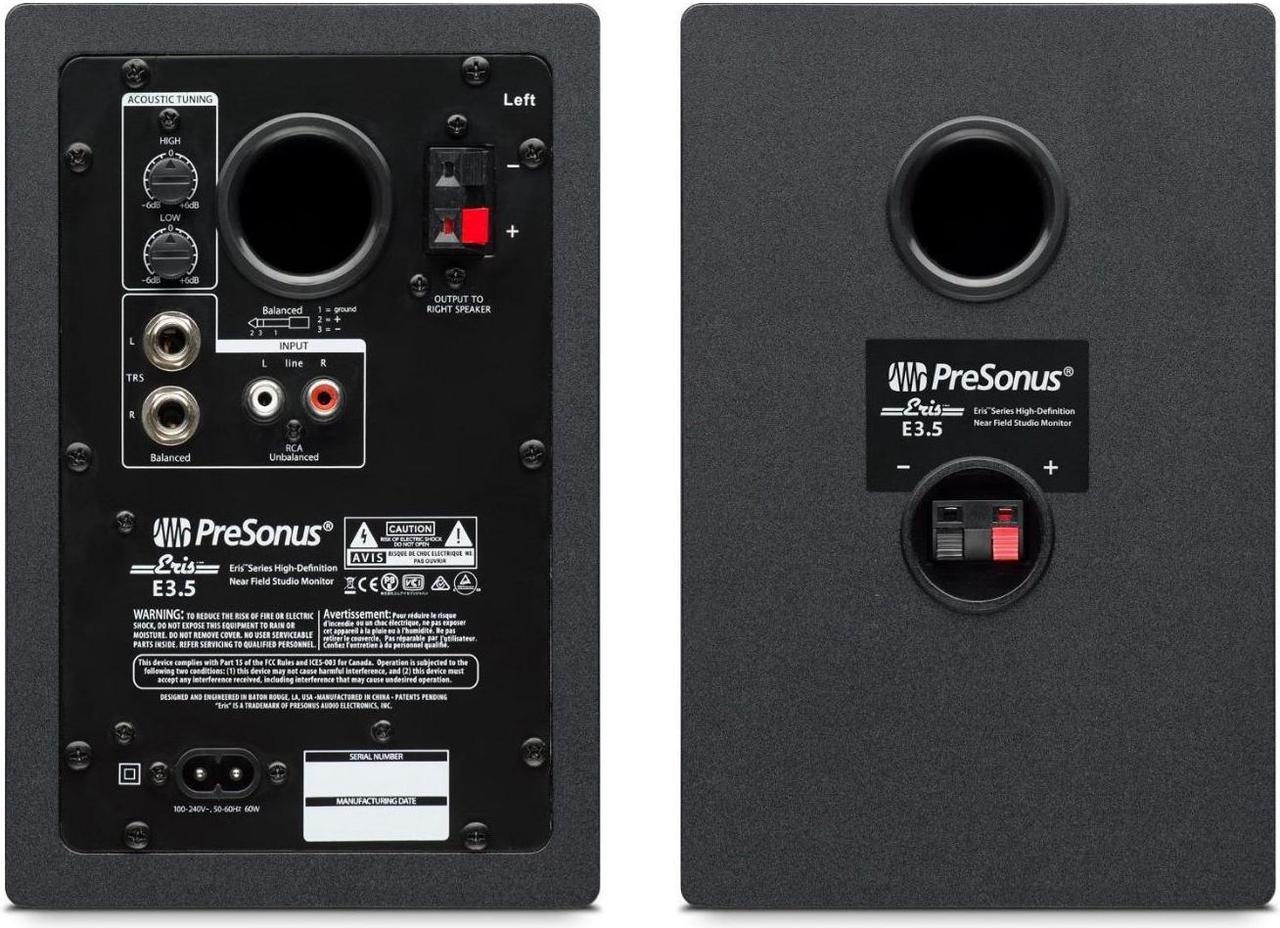 Alt view image 5 of 7 - Presonus 2-Way 3.5" Near Field Studio Monitors with Isolation Pads and Cable