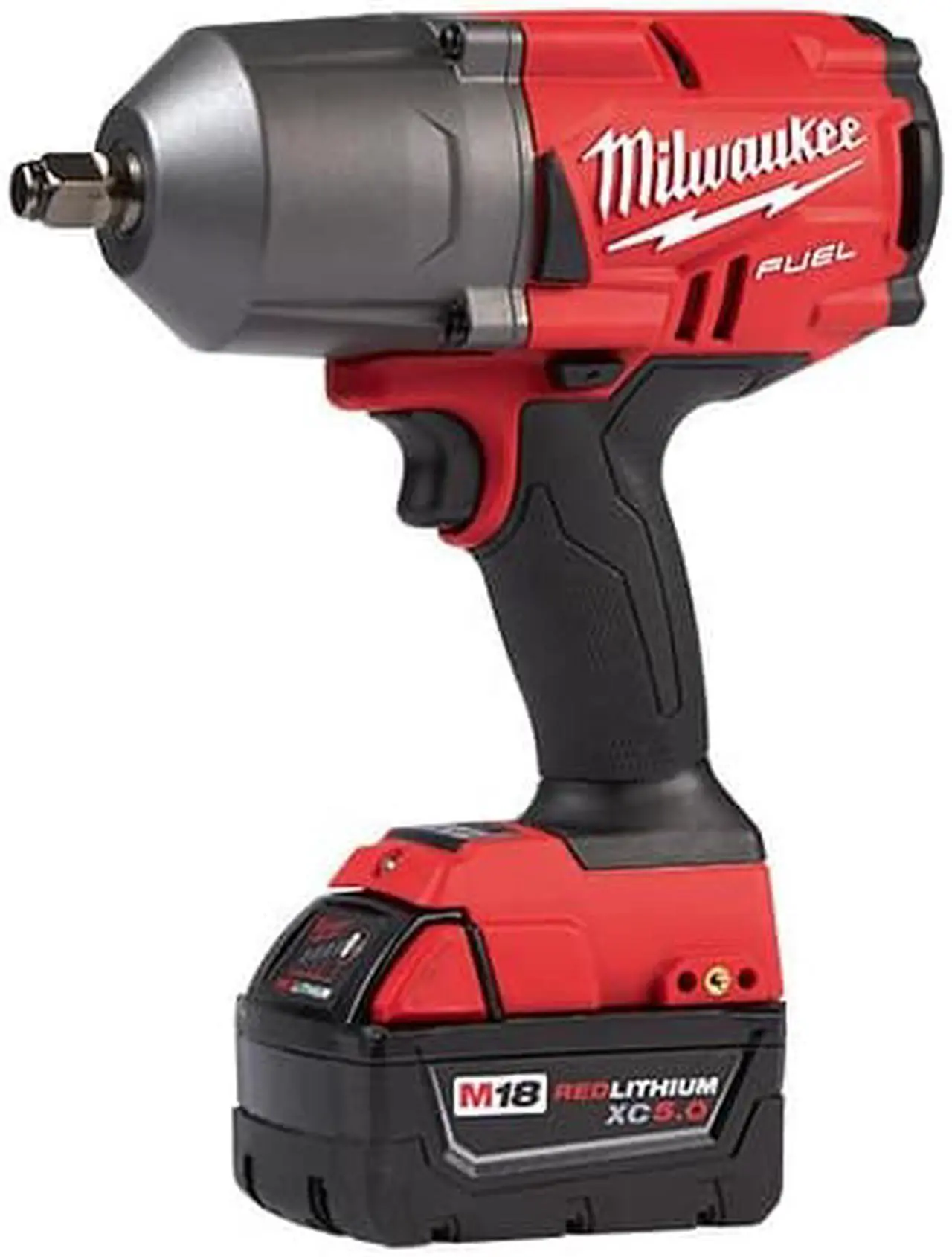 Alt view image 6 of 15 - Milwaukee Electric Tool - 2767-22 - Impact Wrench, Steel/Glass Filled Nylon/Rubber, Red, 18V, 10.75 H x 3.15 W x 8.39