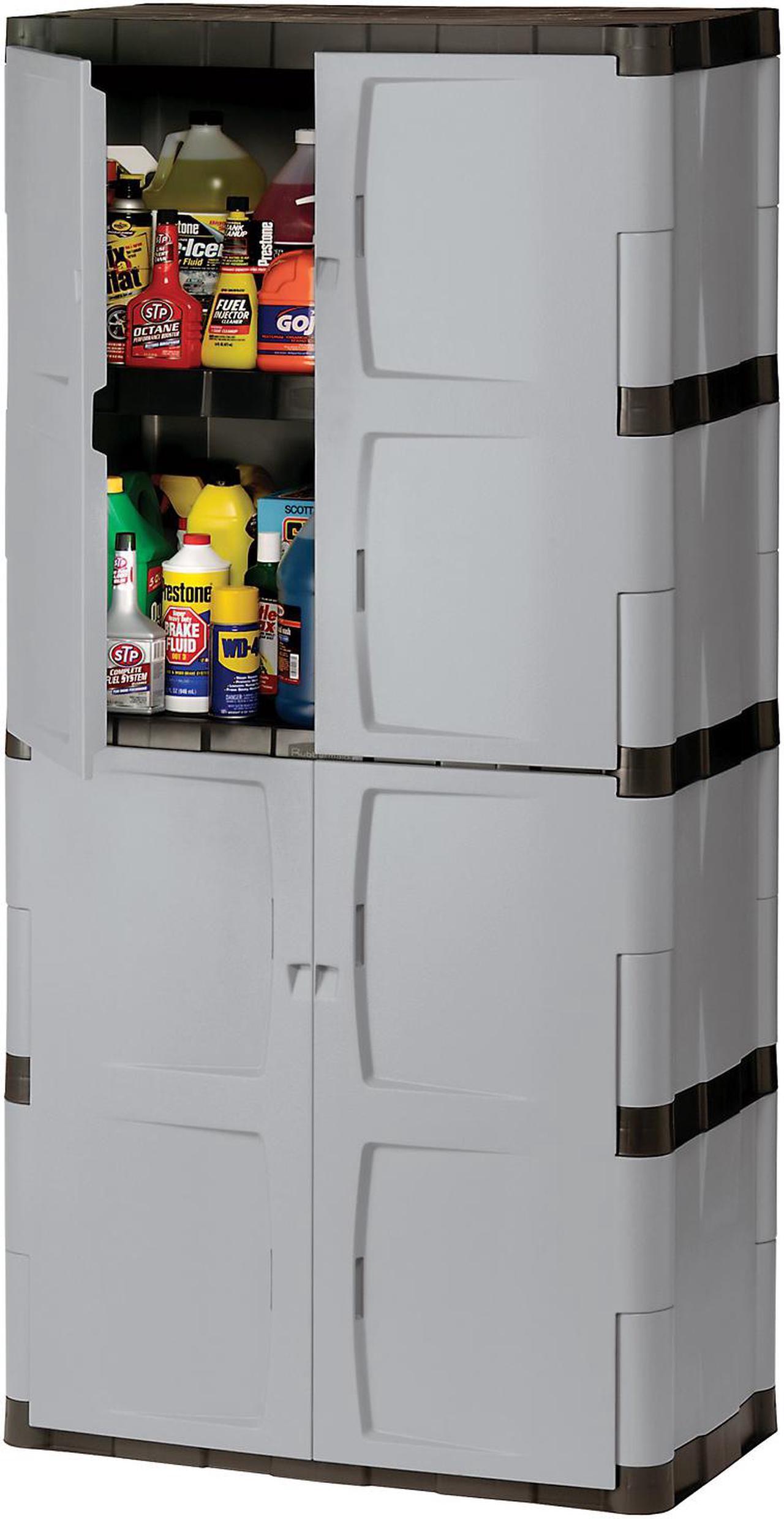 Alt view image 4 of 8 - Rubbermaid Full Double Door 27 Cu.Ft. Garage Cabinet | 3746