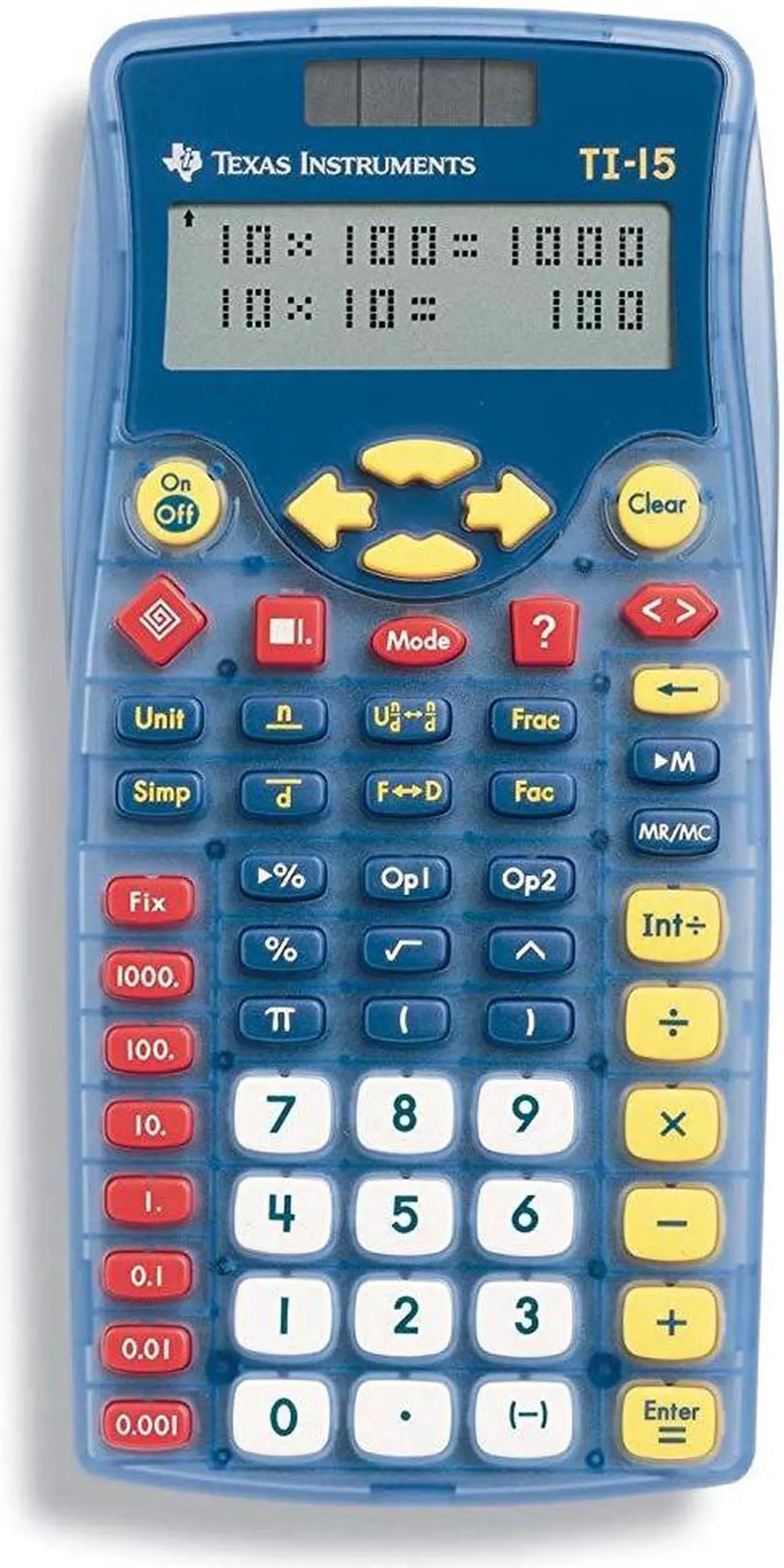Alt view image 6 of 10 - Texas Instruments TI-15 Explorer Elementary Calculator - Light Blue, Blue