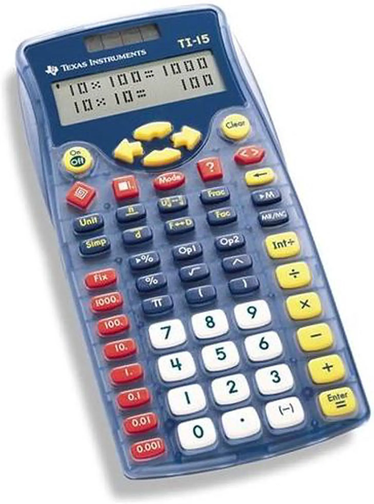 Alt view image 7 of 10 - Texas Instruments TI-15 Explorer Elementary Calculator - Light Blue, Blue