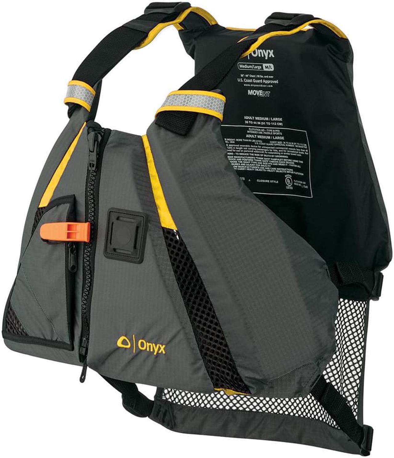 Alt view image 2 of 9 - Onyx Movement Dynamic Paddle Sports Vest - Extra Small and Small Movement Dynamic Paddle Sports Vest - Yellowith Grey - Extra Small and Small