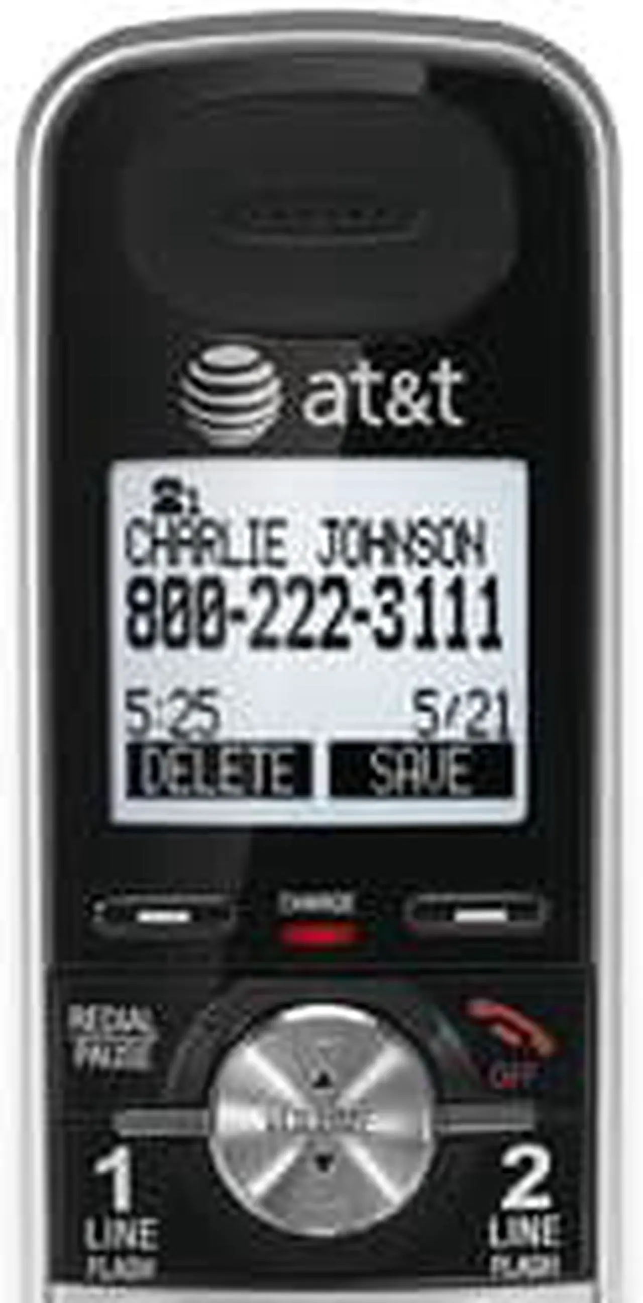 Alt view image 6 of 7 - AT&T TL88002 DECT 6.0 Handset Speakerphone
