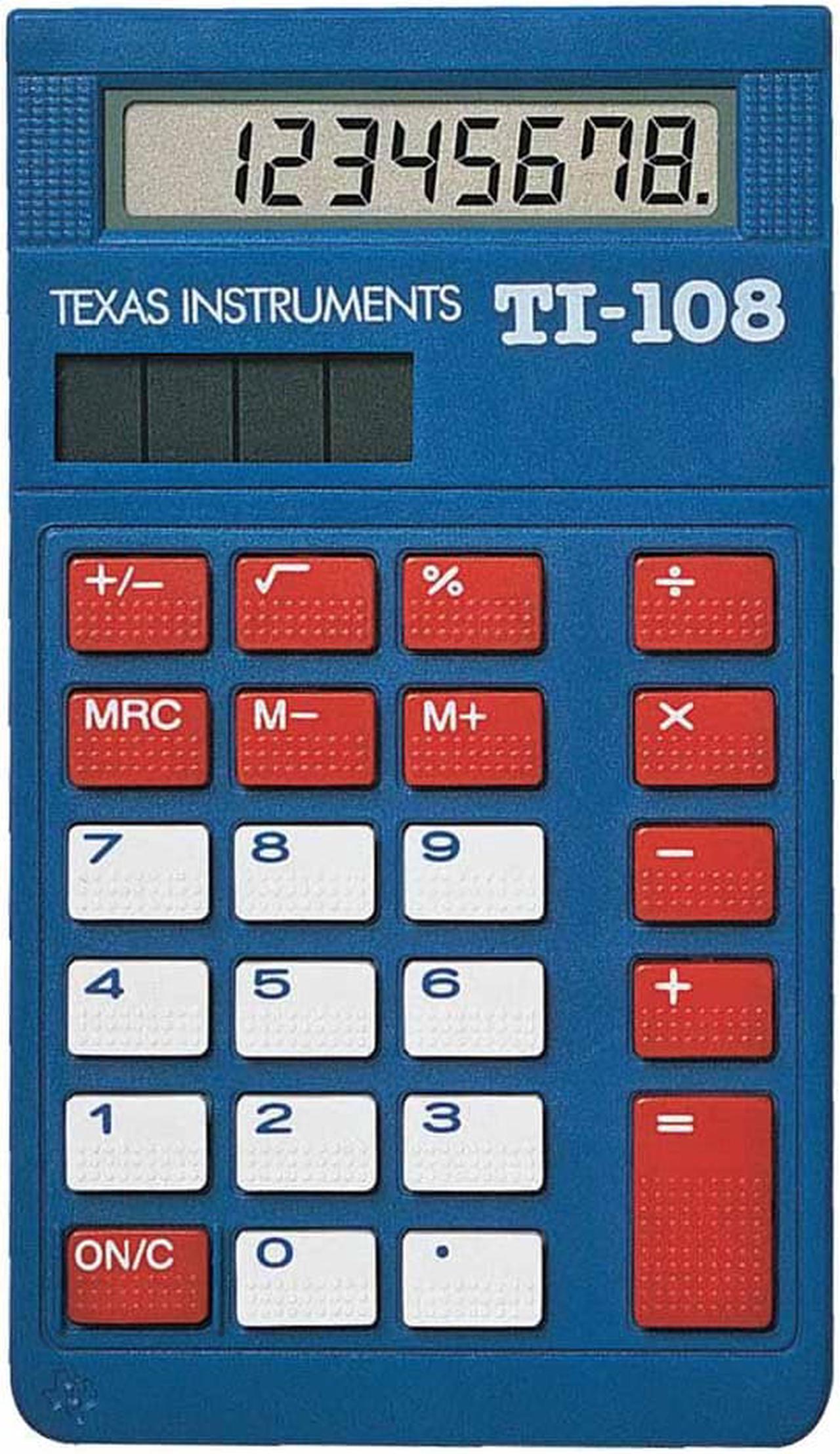 Alt view image 8 of 13 - Texas Instruments TI-108 Teacher Kit TI-108TK 8-Digit Desktop Calculator Blue TI108TK
