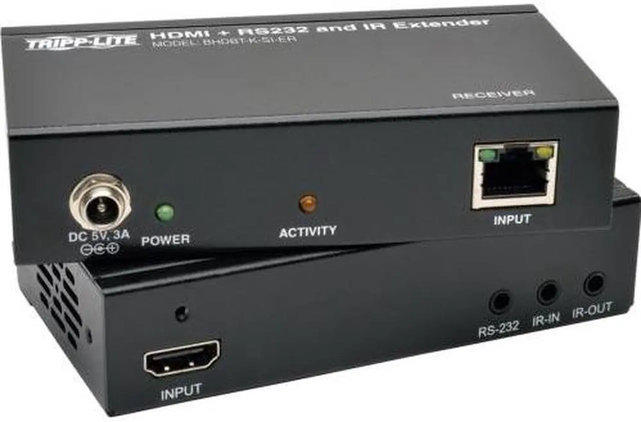 Alt view image 19 of 20 - Tripp Lite BHDBT-K-SI HDBaseT Lite HDMI Over Cat5e/6/6a Extender Kit with Serial and IR Control, 4Kx2K UHD / 1080p, Up to 230-ft. (70M)