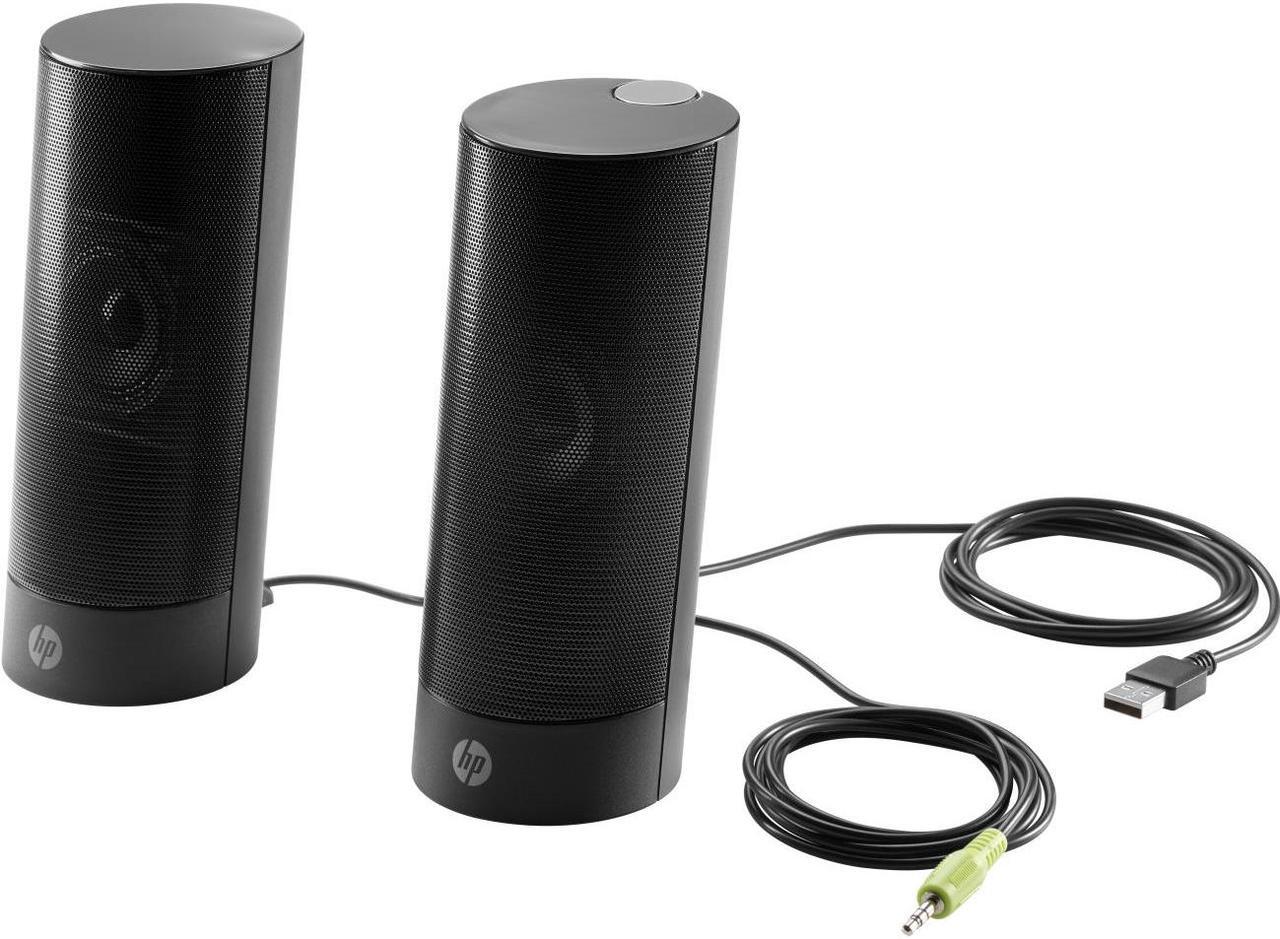 Main image of HP USB Business speakers v2 - Speakers - for PC - 4 Watt (total) - black (grille color - black) Speaker System
