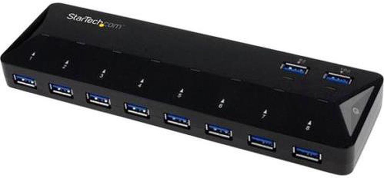 StarTech ST103008U2C StarTech.com 10-Port USB 3.0 Hub with Charge and Sync Ports - 2 x 1.5A Ports - Desktop USB Hub and Fast-Charging Station - USB - External - 10 USB Port(s) - 10 USB 3.0 Port(s) -