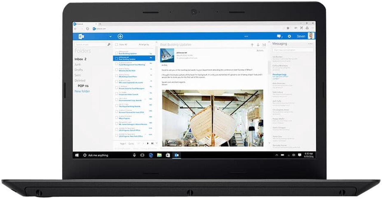 Alt view image 6 of 10 - Lenovo Laptop ThinkPad E470 (20H10066US) Intel Core i7 7th Gen 6500U (2.50 GHz) 8 GB Memory 256 GB SSD NVIDIA GeForce 940MX 14" Windows 7 Professional 64-Bit (Downgrade From Windows 10 Pro)