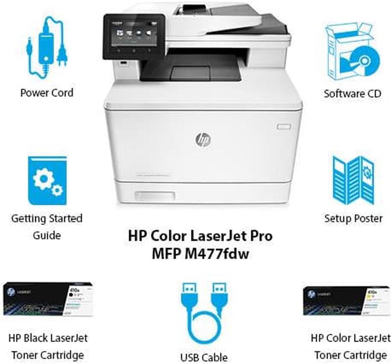 Alt view image 4 of 10 - HP Color LaserJet Pro MFP M477fdw - Multifunction printer - color - laser HP LaserJet Pro M477FDW
