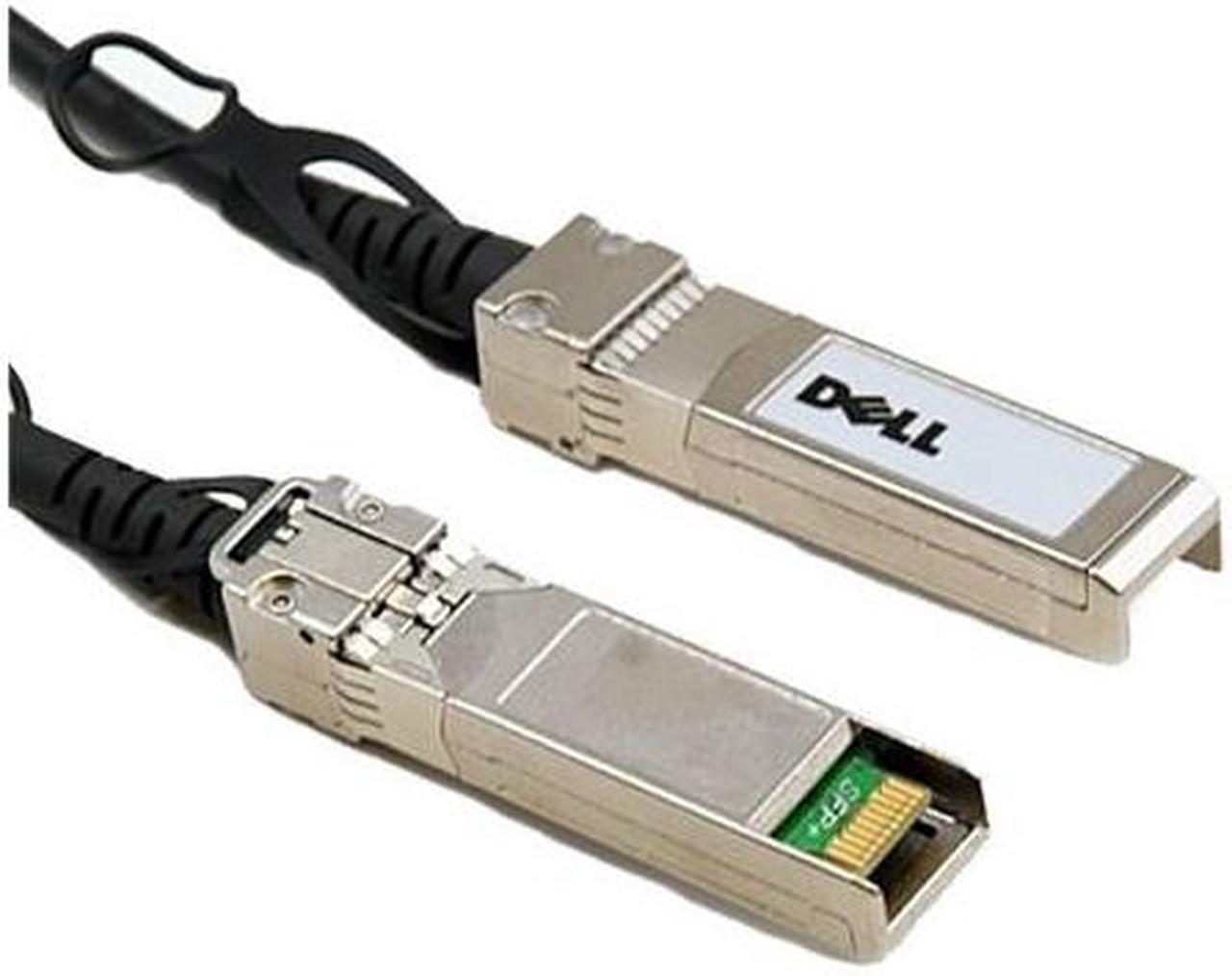 Alt view image 4 of 6 - Dell 10GbE Copper Twinax Direct Attach Cable - SFP+ (M) - SFP+ (M) - 10 ft - for Networking X1008, X1018, X1026, X1052, X4012, PowerEdge R220, R420, R530, R630, R730, T630