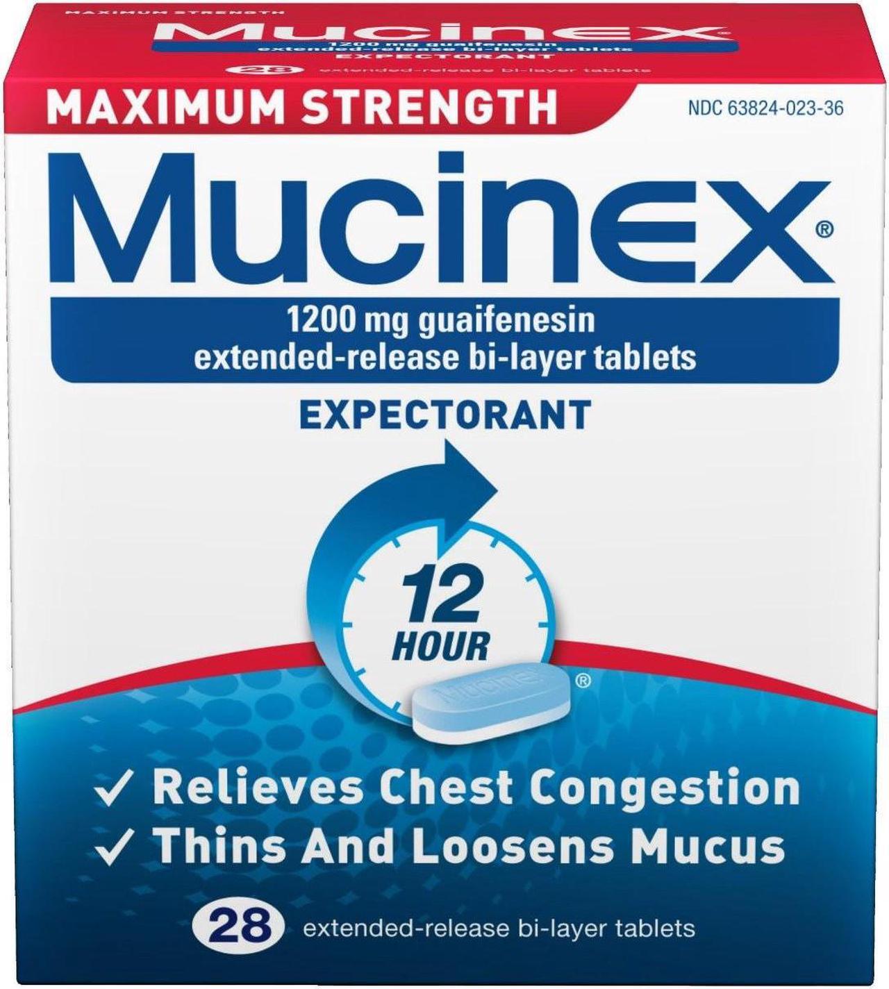 Alt view image 10 of 20 - Mucinex Max Strength Expectorant 14 Tablets/Box 02314