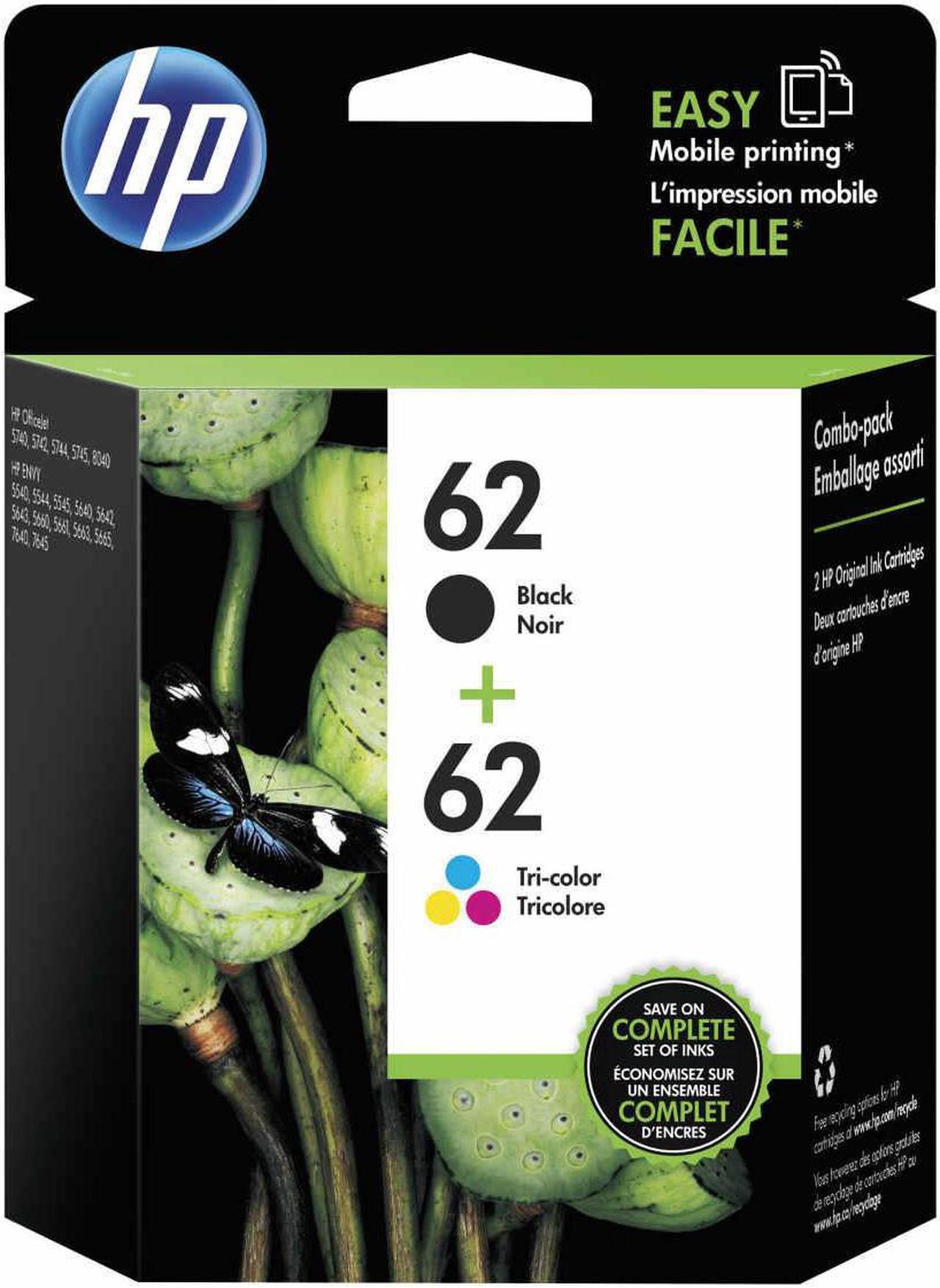 Alt view image 5 of 17 - HP 62 Ink Cartridge - Combo Pack - Black/Cyan/Magenta/Yellow