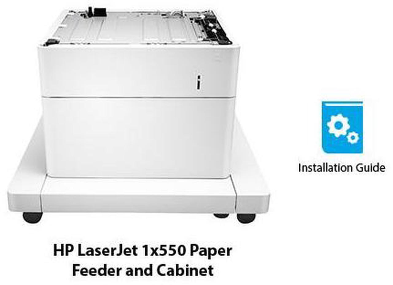 Alt view image 5 of 15 - HP J8J91A Paper Feeder And Cabinet - Printer Base With Media Feeder - 550 Sheets In 1 Tray(S) - For Laserjet Enterprise Mfp M633, Laserjet Managed Mfp E62555