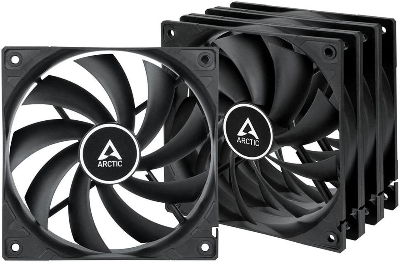 ARCTIC F12 PWM PST (5 Pack) - 120 mm PWM PST Case Fan with PWM Sharing Technology (PST), quiet motor, Computer, Fan Speed: 230-1350 RPM - Black