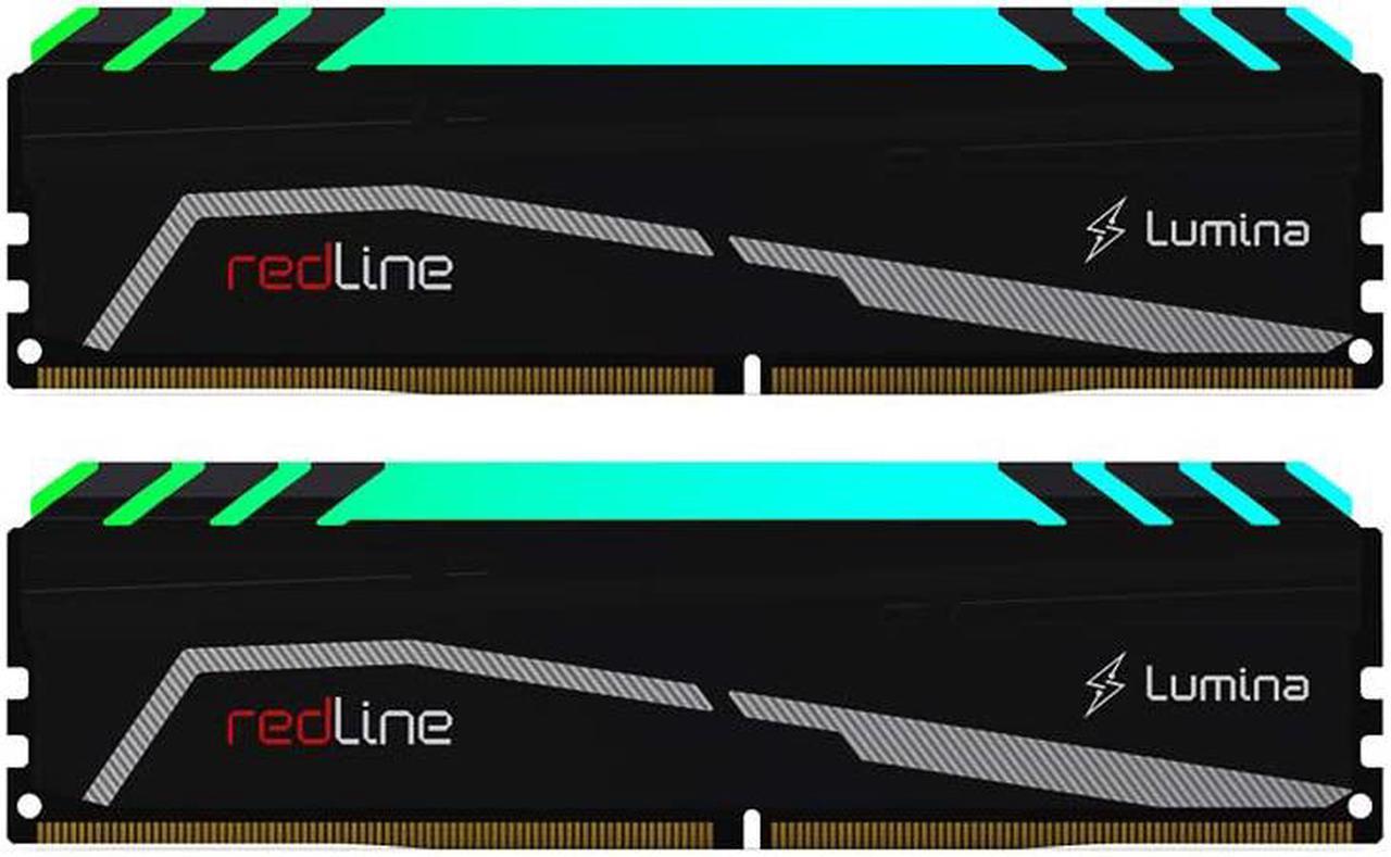 Mushkin 64GB (2X32GB) Redline Lumina DDR4-3200 PC4-25600 3200MHz 14-18-18-38 Desktop Memory Model MLA4C320EJJP32GX2