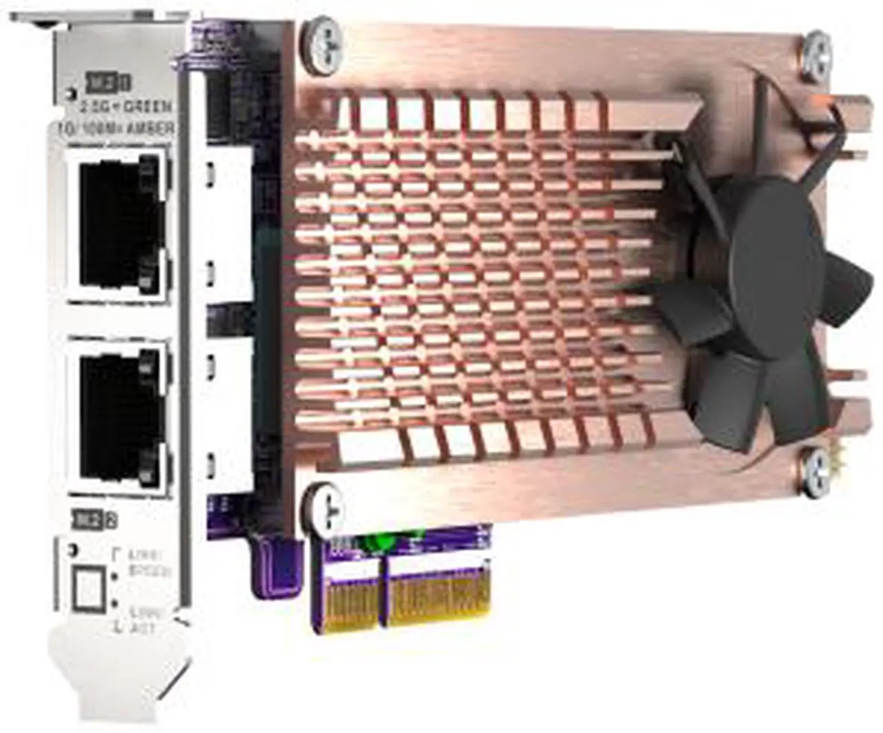 Alt view image 2 of 2 - QNAP QM2 SERIES, 2 X PCIE 2280 M.2 SSD SLOTS, PCIE GEN3 X 4 , 2 X INTEL I225LM 2.5GBE NBASE-T PORT PCIE GEN3X4 2XINTEL I225LM 2.5GBE