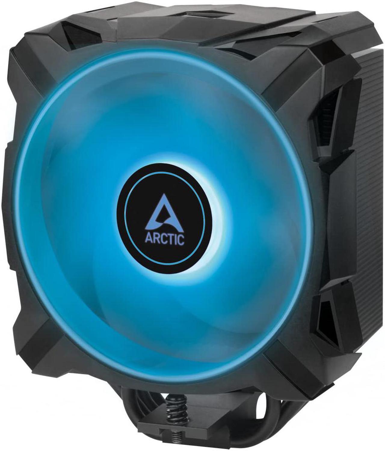 ARCTIC Freezer A35 RGB - Single Tower CPU Cooler with RGB, AMD Specific, Pressure Optimized 120 mm P-Fan, 200-1700 RPM, 4 Heat Pipes, incl. MX-5 Thermal Paste - Black